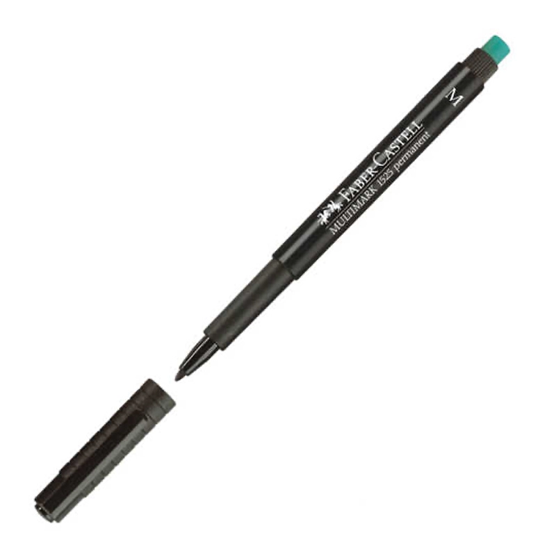 Faber Castell 1525 Permanent Asetat Kalem Siyah M Uç
