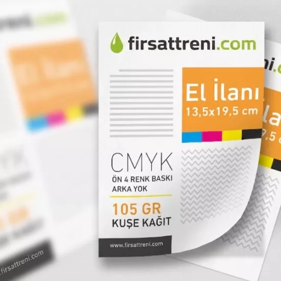 El İlanı Kuşe Tek Yön A5 (13,5x19,5cm)