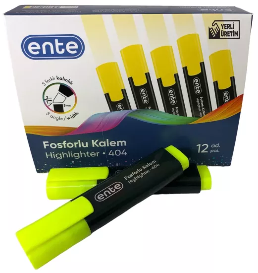 Ente 404 Highlighter Fosforlu Kalem Sarı